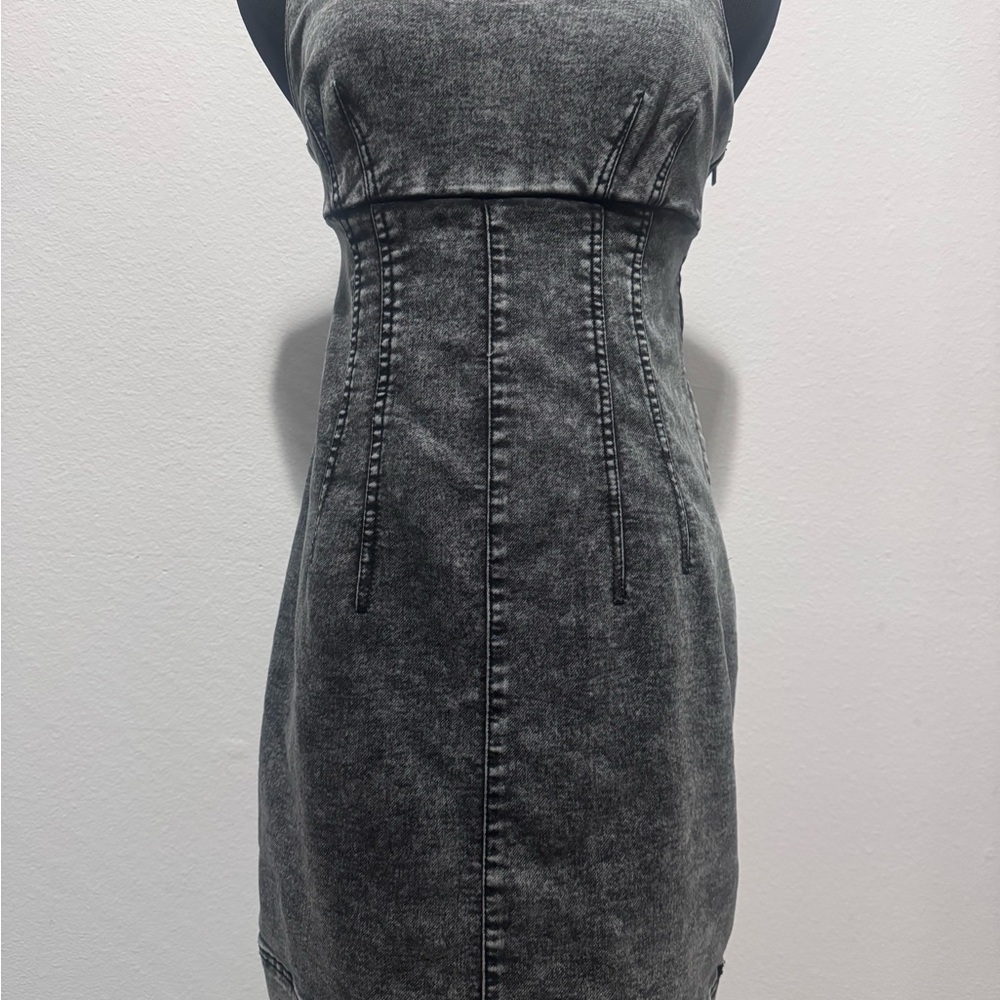 Bodycon Gray Denim Dress